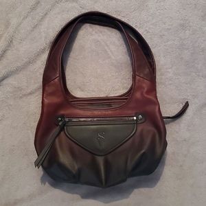 Simply Vera burgundy and black ombre satchel purse